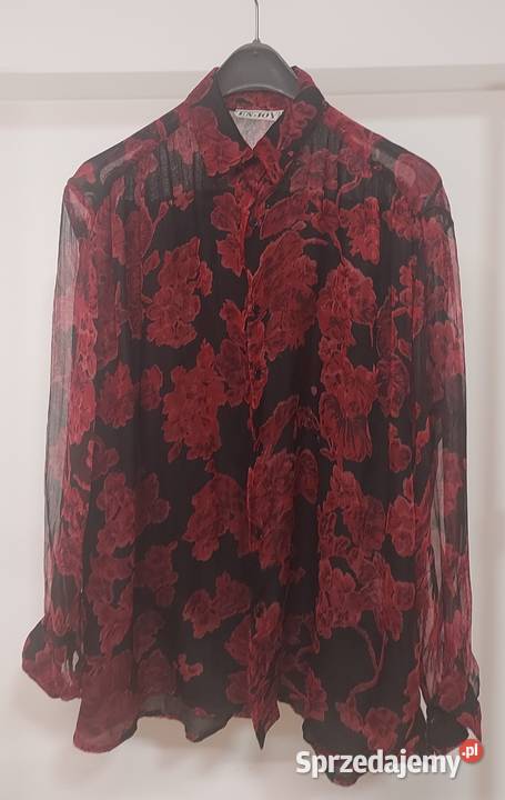 szyfonowa bluzka w kwiaty Bluzki i koszule Gdańsk