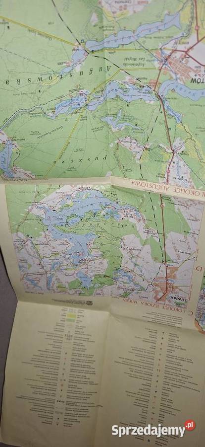 Mapa turystyczna Pojezierze Suwalskie i Równina Łęczyca