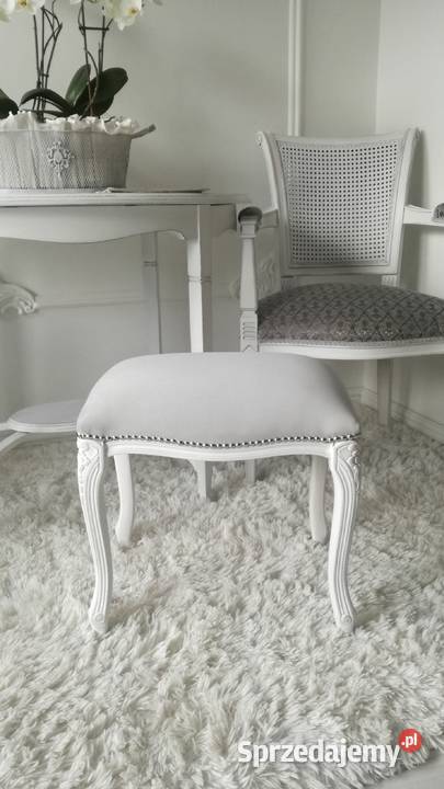 Stylowa pufa podnóżek taboret Ludwik Ludwikowski 46cm Szczecin