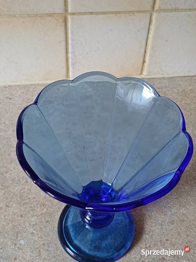 vintage kobaltowe szkło Porcelana i szkło Nowy Targ