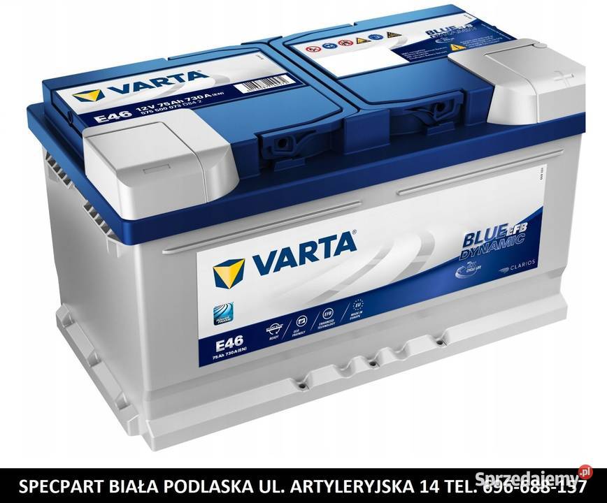 Akumulator VARTA Blue Dynamic EFB STARTSTOP E46 Układ elektryczny Biała Podlaska sprzedam