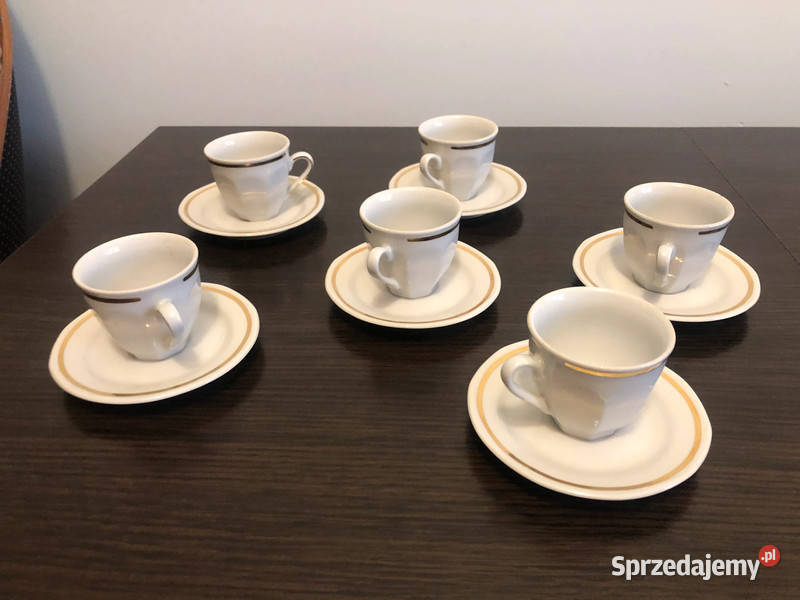 6 filiżanek i 6 spodków do espresso fena Krosno sprzedam