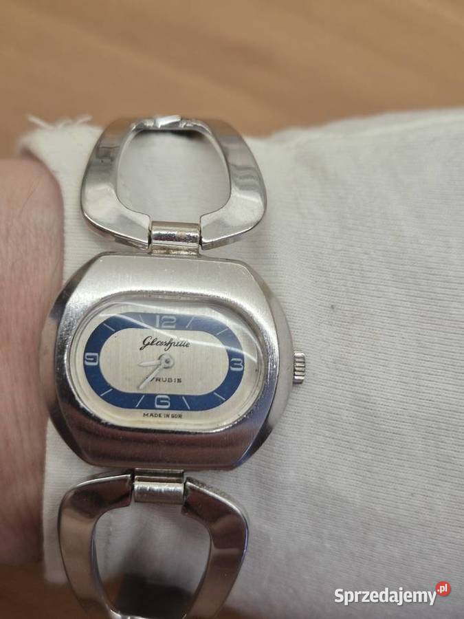 Retro vintage damski zegarek mechanicznyGlashtte Damskie śląskie Chorzów