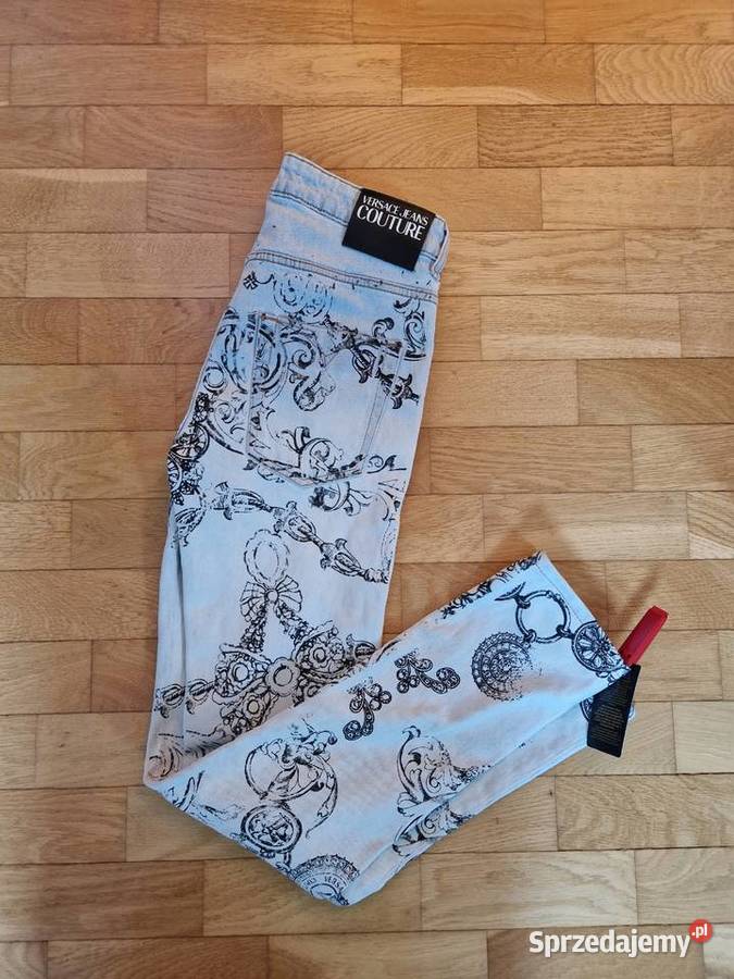 Nowe spodnie oryginalne dżinsy damskie Versace Bibice