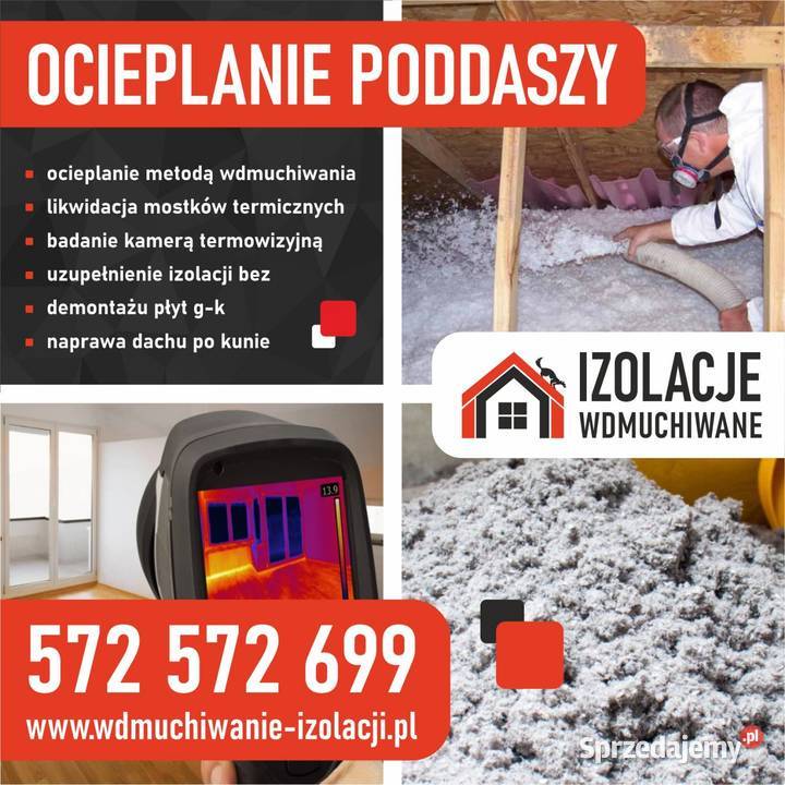 DOCIEPLANIE PODDASZY CELULOZĄ NPRAWA I Zamość