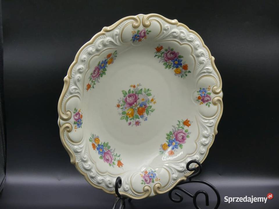 Okazała patera Tułowice Tillowitz średnica 33 Poznań