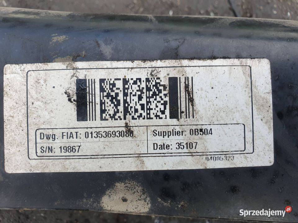 BELKA SANKI TYŁ PEUGEOT BIPPER 01353693080 osobowe