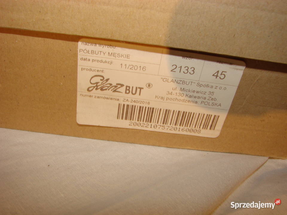 GlanzBut pułbuty męskie czarne służbowe 45 inna Pruszcz Gdański
