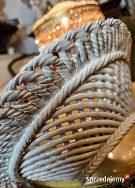 Porcelanowy Włoski koszyk koszyczek Bassano Kalisz
