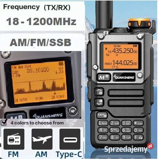 Quansheng K58 181300MHz Lotnicze FM AM SSB