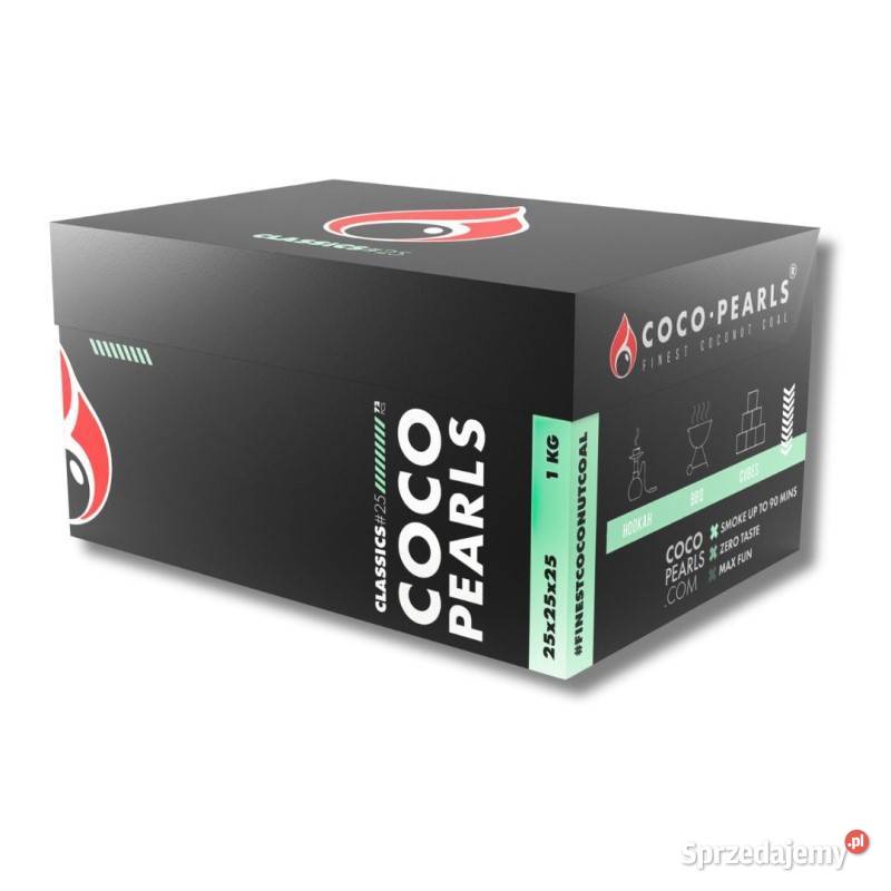 COCOPEARLS Węgiel Kokosowy do Shishy 25mm 1 Box Pozostałe Łódź