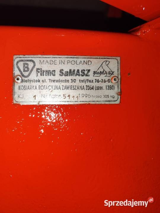 Kosiarka rotacyjna szerokość 135 Samasz Dmosin Drugi