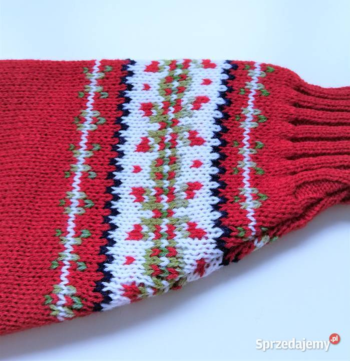 Nowy sweter Świąteczny ze stójką na zamek unisex