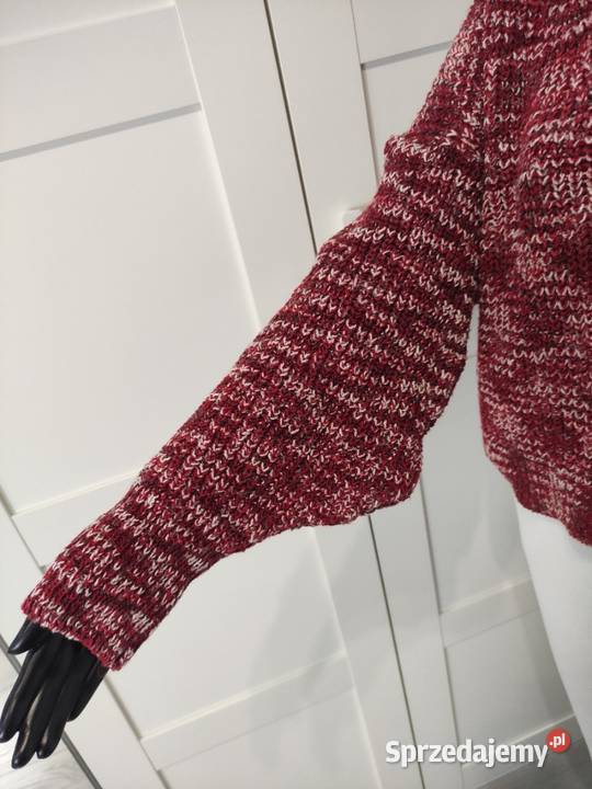 Sweter damski na guzikach kardigan bordowy Poznań