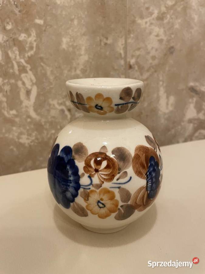 Włocławek stary świecznik porcelanowy ręcznie Łódź