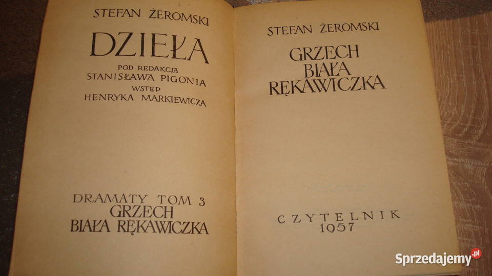 Grzech Biała rękawiczka Żeromski js Kruszwica