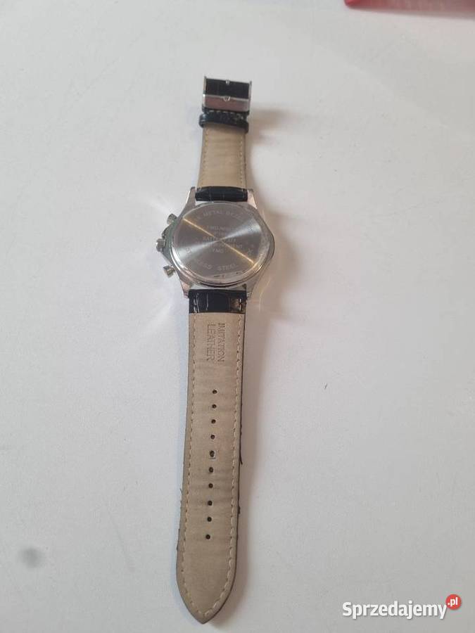 Elegancki zegarek Geneva biały cyferblat czarny Siechnice
