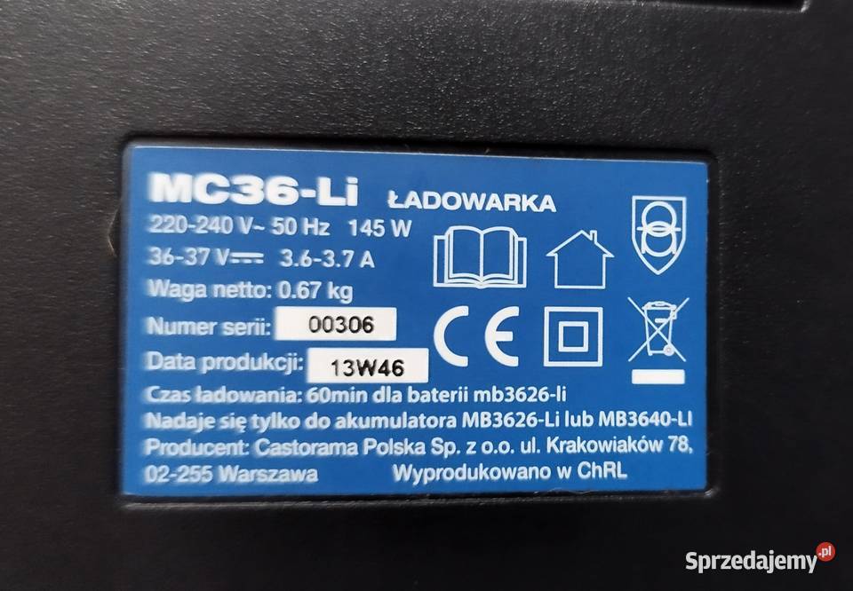 MacAllister kosiarka akumulatorowa na części Zabrze