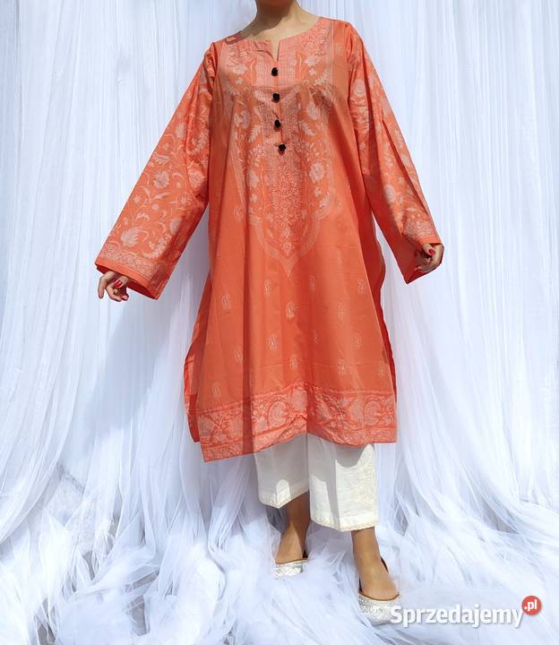 Tunika orientalna 4XL 48 5XL 50 pomarańczowa Rozmiar 50 Szczecin sprzedam