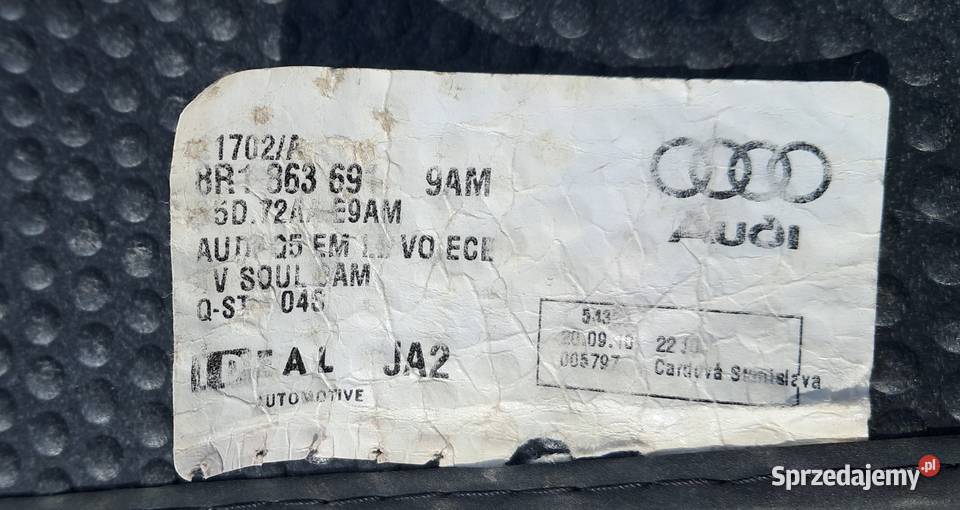 AUDI Q5 8R0 DYWANIKI WELUROWE Wrocław sprzedam