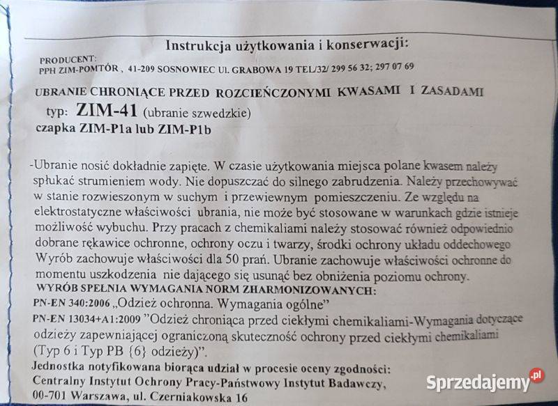 Ogrodniczki bluza nowe kwasoodporne rozmiar L zachodniopomorskie Szczecin