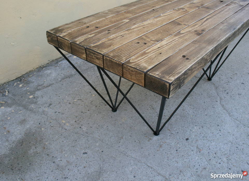 Stolik kawowy ława belki drewniane loft podkarpackie Mielec sprzedam