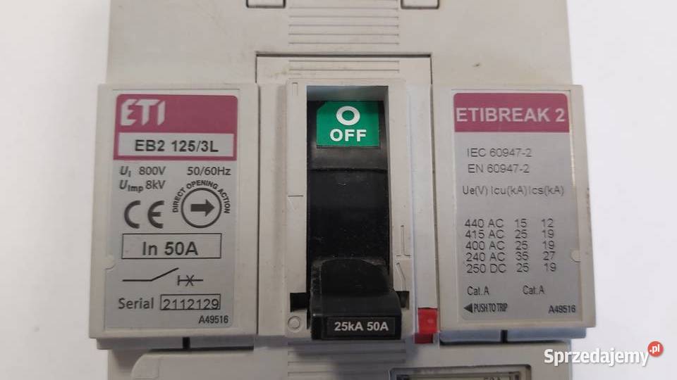 Włącznik mocy ETI EB2 1253L 32A 3p Wyszków