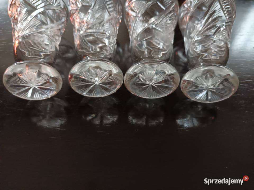 Kieliszki kryształowe 4 Aleksandrów Łódzki
