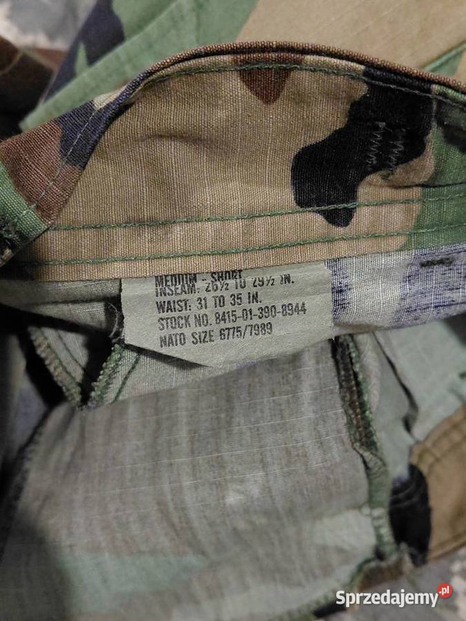 Spodnie BDU woodland medium short ripstop