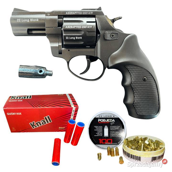 Rewolwer hukowy ZORAKI 6mm CZARNY 100 naboi LONG Poznań