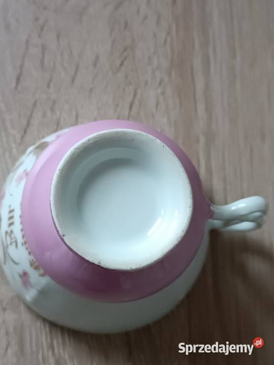 Różowa porcelanowa filiżanka na pamiątkę Porcelana i szkło Gorlice
