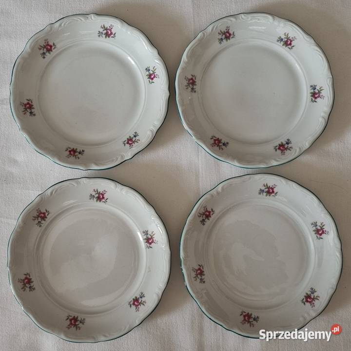 4 talerzyki deserowe porcelana Wałbrzych vintage Warszawa sprzedam