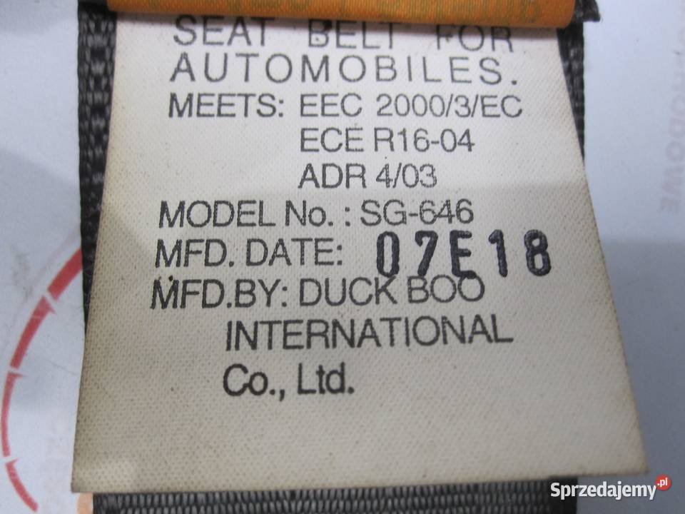 OPEL ANTARA 20 CDTI 07r pas bezpieczeństwa prawy osobowe świętokrzyskie