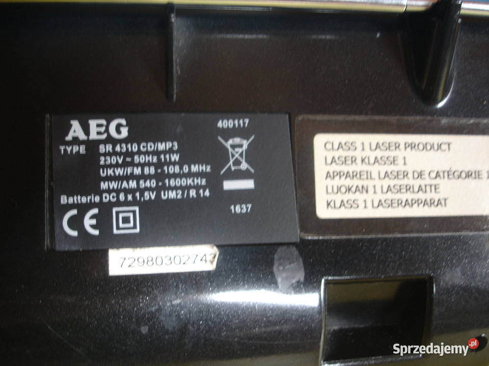 Radioodtwarzacz z CD AEG SR4310 lubuskie