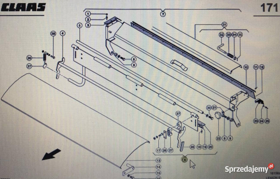 CLAAS 00 0777 363 1Claas Lexion pokrywaClaas Jastrzębniki