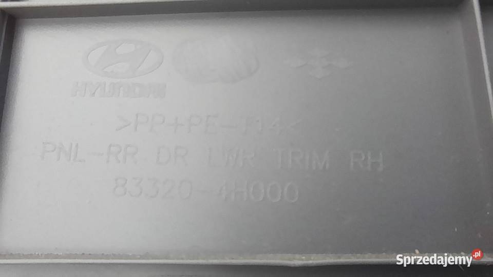 Hyundai H1 H300 tapicerka prawa drzwi bocznych Wyposażenie wnętrza Goleniów