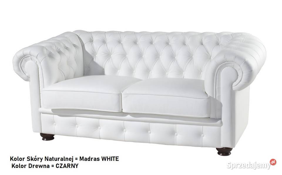 Nowy Komplet 321 Chesterfield Skóra Naturalna Olesno sprzedam