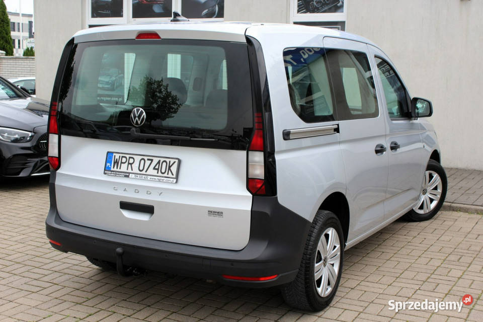 Volkswagen Caddy SalonPL FV23 Hak Lane Assist srebrny mazowieckie Sokołów