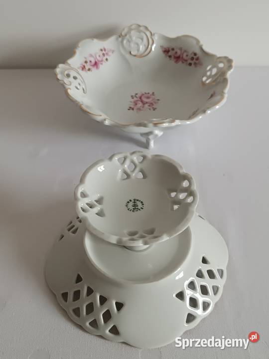 Ażurowe porcelanowe paterki Gorlice