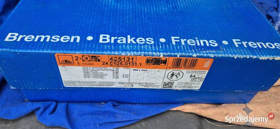 nowe kpl tarcz ATE przod 4x100 opel astra h i Rok produkcji 2005 łódzkie