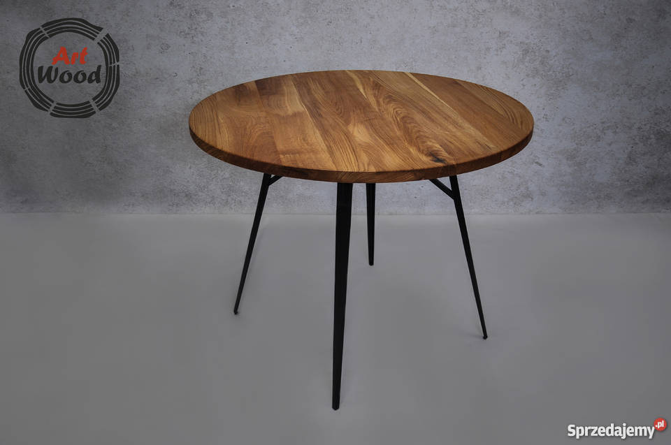 Stół okrągły loftowy, stół okrągły średnica 100 cm, stolik