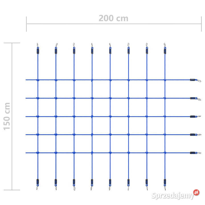 Siatka do wspinania 200x150 niebieska WM93175 Dom i Ogród Warszawa sprzedam