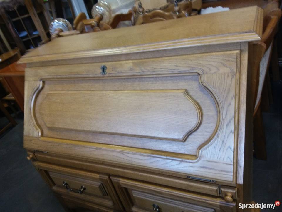 SEKRETARZYK biurko dąb rustykalny dębowy Trzebicz