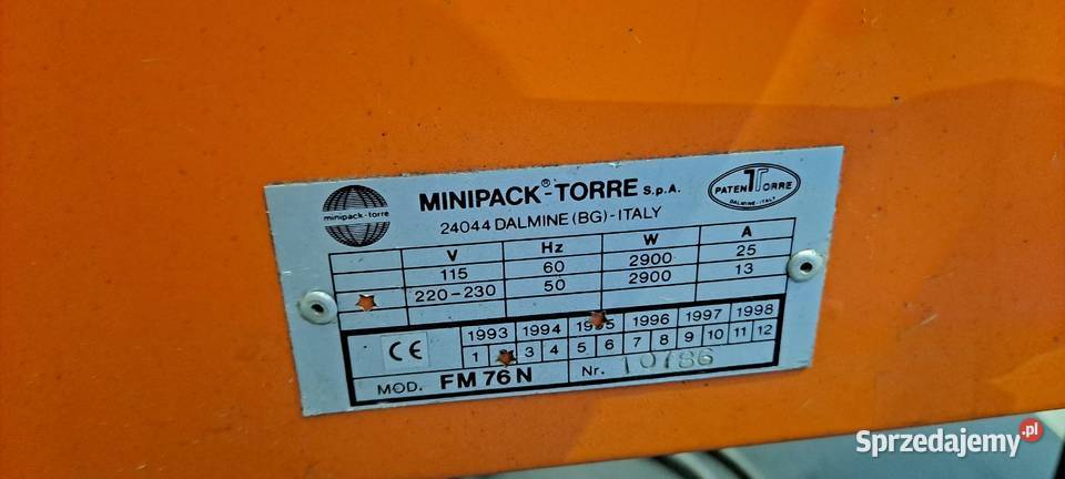 Zgrzewarka Minipack Torpe FM76N Łowicz