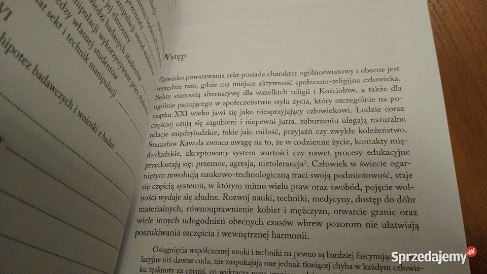 Fenomen sekt diagnoza stanu wiedzy studentów z psychologia, socjologia Gdańsk sprzedam