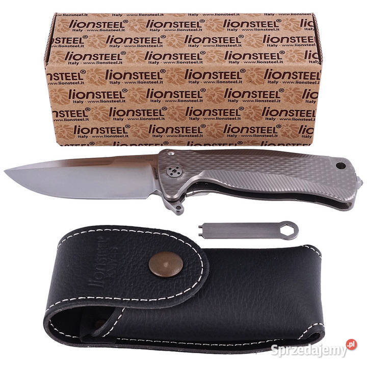 Nóż składany LionSTEEL SR22 Grey Titanium Satin mazowieckie Warszawa