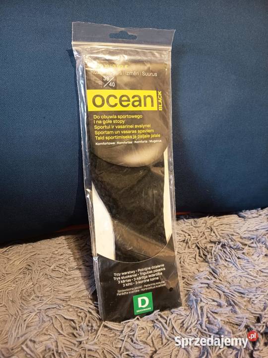 Czarne Wkładki do Butów Obuwia Sportowego Trzy Suwałki sprzedam