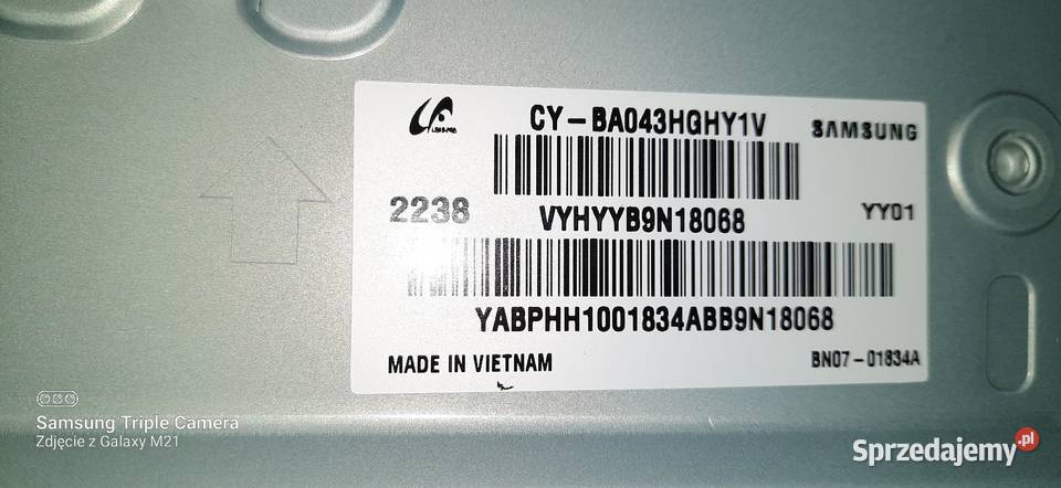 Samsung ue43AU7172K ZBITA MATRYCA Sosnowiec