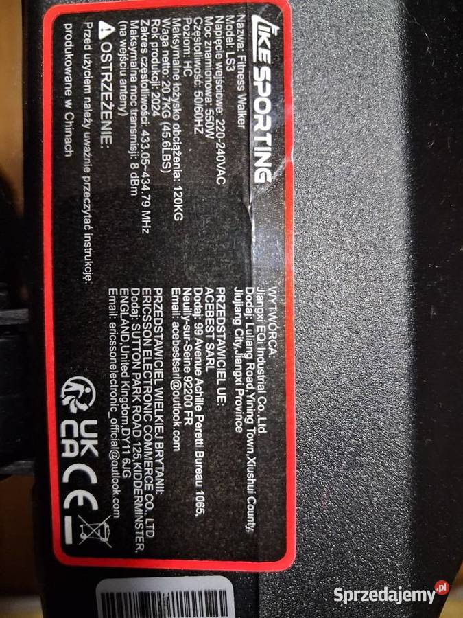 LIKESPORTING BIEŻNIA ELEKTRYCZNA 6 h120 używana