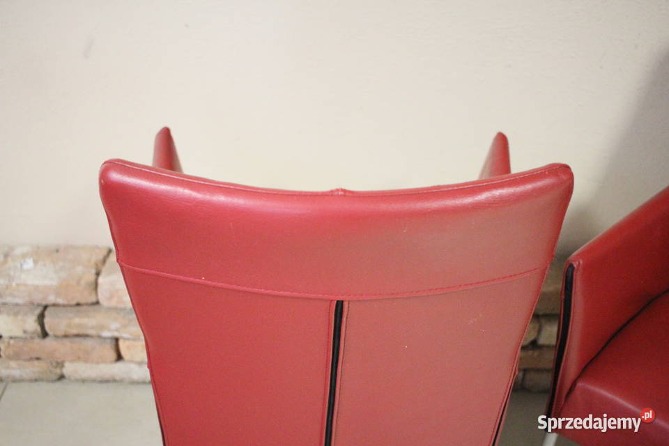 Zestaw 4 foteli ładne obicie w stylu PRL